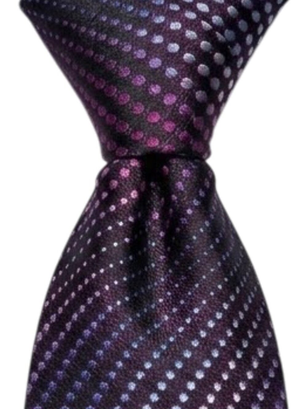 Kolte Purple & Blue Polka Dot Pattern Silk Tie